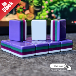 Fichas de Mahjong Americanas Rojas, Fichas Acrílicas de 4 Capas con 160 Cartas, Juego de Lujo Grabado e Idea de Regalo de Navidad - Product Image 6