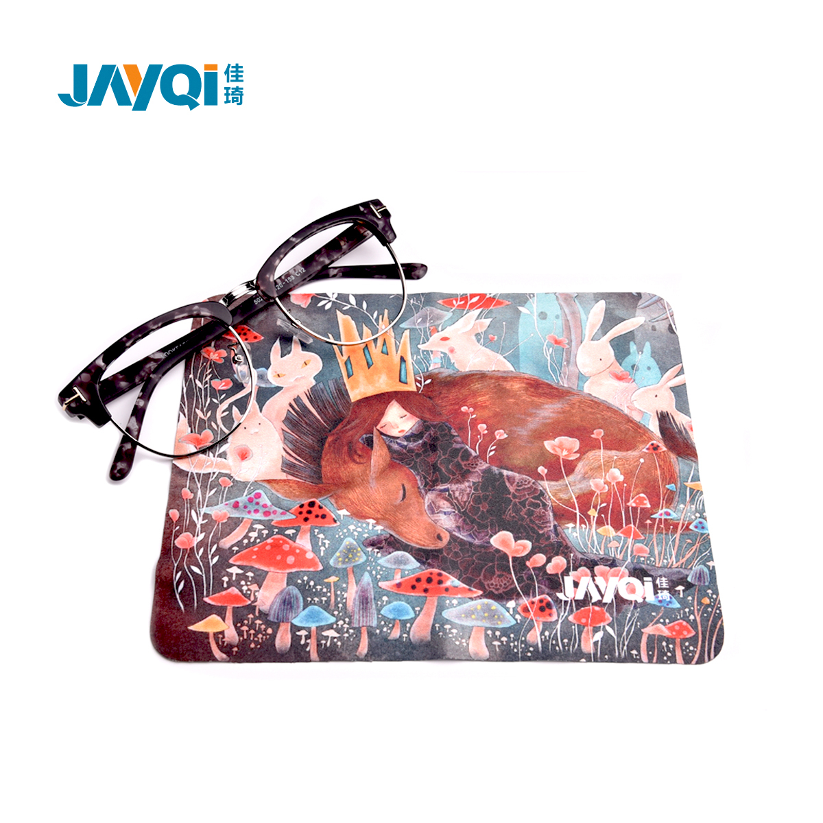Чистящие салфетки из микрофибры JAYQI на заказ для очков, солнцезащитных очков, очков