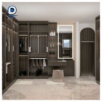 Armoire sur mesure moderne avec éclairage LED, dressing intelligent pour chambre à coucher, armoire de luxe en aluminium, meuble de rangement