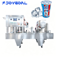 Automatische ijsbeker vul- en verzegelmachine voor yoghurt, honing, sap, olie, dranken, vloeibare Chinese producten, elektrisch pneumatisch