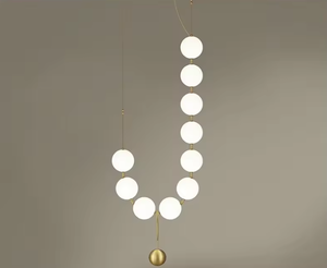 Zèle éclairage vente chaude ampoules pendantes dans la salle d'exposition or acrylique nordique suspension - Product Image 2