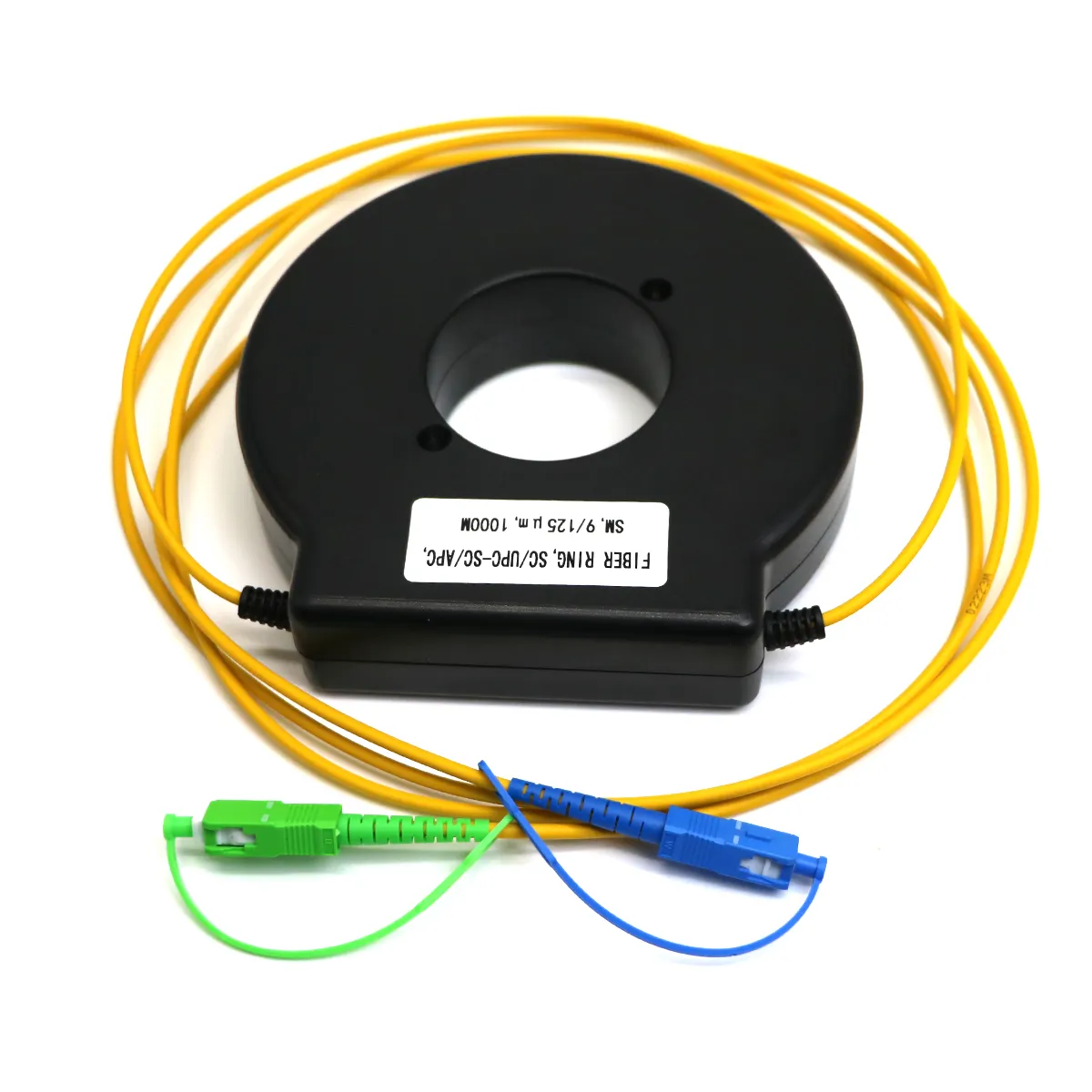 FTTH çözümleri OTDR kutusu yuvarlak yüzük tipi SM SC APC UPC 1KM 3.0mm Simplex SM MM PVC optik Fiber kablo kutusu