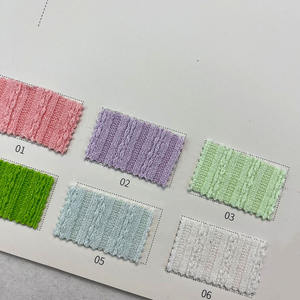 Grove Naald Jacquard Geribbeld 280G 69 Polyester 19.71 Katoen 8.09 Rayon <span class=keywords><strong>3.2</strong></span> Spandex Zachte Elastische Jacquard Gebreide Stof - Product Image 5