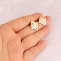 20 pièces de bases de boucles d'oreilles en acier inoxydable plaqué or 14 carats, connecteurs pour la fabrication de bijoux DIY