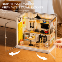 Kit miniature de maison de poupée DIY, kit de maison miniature 3D, puzzle, coin lecture, maison de poupée moderne en bois pour adultes, décoration intérieure, cadeau