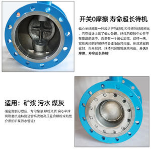 Vanne à boisseau sphérique excentrique pneumatique en acier moulé Dongqi PQ640H pour poudres et vapeurs, résistante à l'usure, vanne d'arrêt d'entrée/sortie - Product Image 5