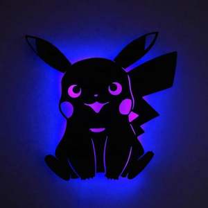 Cartoon Anime Pokemoned 3D LED Wall <b>Light</b> Pika-chu Gengar Design <b>Kids</b> Bedroom <b>Night</b> <b>Light</b> 16-Color Remote Decorative Plastic - Product Image 5