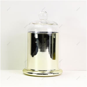 220ml 360ml 740ml fabbrica diretta di grande capacità di vetro candela barattolo con cupola di vetro per torte di candela - Product Image 3