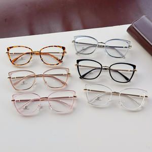 Montures de lunettes Qianai Cat Eye TR90 anti-lumière bleue pour femmes, monture intégrale, forme irrégulière JS9-3-1085 - Product Image 3