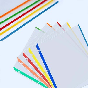 Văn phòng trường học A4 A5 giấy trang Heavy Duty Tấm bảo vệ gia cố 3 vòng rõ ràng PP chất kết dính tài liệu tấm nhựa bảo vệ - Product Image 3