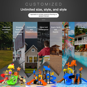 Wholesale Outdoor Amusement Equipment Kids Water Park Water <strong>Slide</strong> Playground Splash <strong>Pool</strong> Vinyl/Metal/Fiberglass HDPE <strong>Slides</strong> - Product Image 6