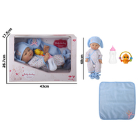 Muñeca Reborn MILI de 16 Pulgadas, sin IC, de Cuerpo Completo, Simulación de Pegamento, Suave y Cómoda, Muñeca Educativa de Vinilo Hecha de Silicona
