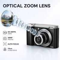 5K Optik Kamera Video RoHS Ekran 48MP Otomatik Odaklama CMOS Ekran Seyahat Fotoğrafçılığı, Aile Etkinlikleri ve Yeni Başlayanlar için Kolay Kullanım