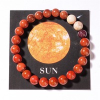 Bracelet pour homme en pierres des huit planètes de l'univers transfrontalier, ensemble de perles avec pierre naturelle œil de tigre, bracelet perlé Saturne