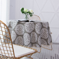 Nappe personnalisable en coton et lin de haute qualité, imprimée de motifs floraux, tissée jacquard, diamètre 150 cm, design moderne, marque Dulcis