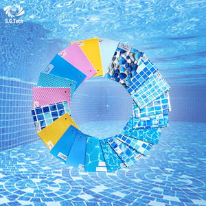 Revêtement de sol en vinyle pour <span class=keywords><strong>piscine</strong></span> Water Crown SGL-01 Ocean Blue PVC renforcé, anti-UV, antidérapant, imperméable et durable. - Product Image 4