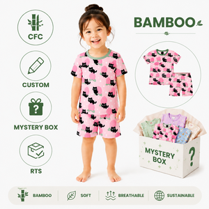 Última Promoção: Conjunto Casual Infantil de Pijama de Bambu com Manga Curta e Calça Estampada Jeans – Presente para Bebê - Product Image 4