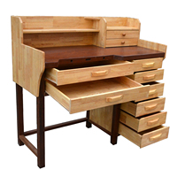 Table de travail en bois massif TASANOL pour équipement de fabrication de bijoux en or Gravure Établi en acier inoxydable pour orfèvre