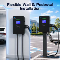 Chargeur mural intelligent pour VE 7kW 11kW 22kW avec équilibrage dynamique de la charge, prise Type 2, prise en charge du Plug & Charge, WiFi 4G