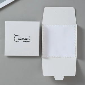 Lot de 100 lingettes rectangulaires en coton personnalisées avec logo, écologiques, réutilisables et douces pour le nettoyage de bijoux et de lunettes - Product Image 5