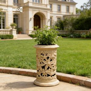 Urne décorative carrée européenne <span class=keywords><strong>de</strong></span> qualité export, sculpture d'art, grande urne en pierre, pot en pierre <span class=keywords><strong>de</strong></span> style <span class=keywords><strong>Renaissance</strong></span> - Product Image 1