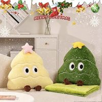 Weihnachtsbaum-Plüschkissen Weiches Stofftier Weihnachts-Heimdekoration OEM ODM Individuelles Logo Geschenk für Kinder