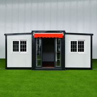 Villa préfabriquée pliable en acier de 2 à 3 chambres pour usage commercial, modèle de 20 pieds disponible, maison conteneur extensible
