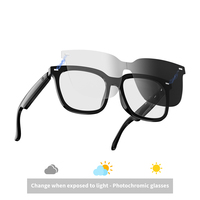 Lunettes Intelligentes IA pour Lunettes de Soleil à Verres Photochromiques, Audio Sans Fil, Écouteurs Ouverts, Microphone, Prise en Charge de la Traduction IA, Musique et Appels