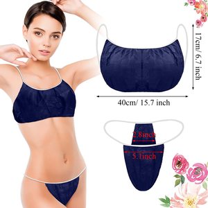 Ropa interior desechable rosa para mujer, conjunto de bragas desechables para spa de bronceado - Product Image 5