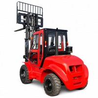 Dizel veya Elektrikli Arazi Forklifti 3 Ton 4x4 Arazi Forklifti Tarım Alanlarında Kullanım İçin Titreşim Önleyici Şasiye Sahip