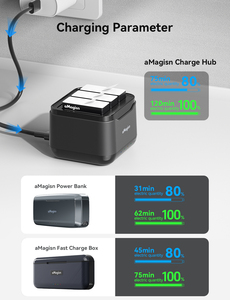 Pin hiệu năng cao AMagisn cho <span class=keywords><strong>GoPro</strong></span> Hero 12/11/10/9, pin thay thế 1800mAh cho phụ kiện <span class=keywords><strong>camera</strong></span> hành động <span class=keywords><strong>GoPro</strong></span> Black - Product Image 5