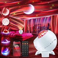 Projecteur d'aurores boréales 180 modes avec haut-parleur, 15 sons blancs, veilleuse galaxie étoilée télécommandée pour chambre à coucher