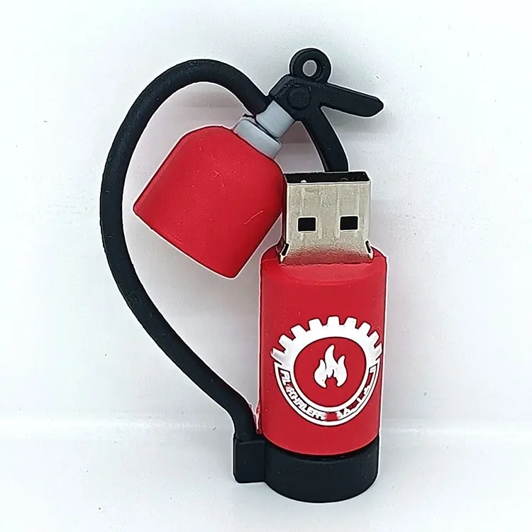 Extintor de incendios forma de goma pen drive USB Memory Stick 2GB 4GB 8GB 16GB 32GB pen flash Disque Disk Drives pen 64GB