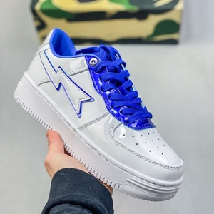 Nouvelle Tendance 2026 : Chaussures Décontractées Bapeeess Designer Star en Cuir Verni PU Respirant et Léger avec Lacets et Patchwork Rouge de Haute Qualité - Product Image 6