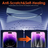Protection d'écran en hydrogel haute sensibilité ultra-mince 2.5D avec revêtement anti-traces de doigts pour 15 15 Plus, transparente et souple en TPU