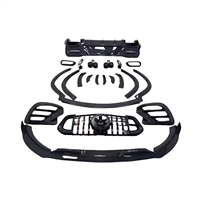 Kits de carrosserie en fibre de carbone pour Mercedes Benz W167 GLE53 : lèvre avant, calandre, diffuseur arrière, 2019 et plus