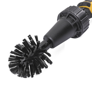 Brosse à roues à poils en nylon 38x6,5 cm pour le nettoyage des pneus avec tête de pistolet et poignée en PP - Product Image 1