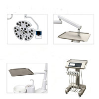 Unité dentaire de luxe complète et portable avec turbine, compresseur d'air et accessoires pour clinique dentaire