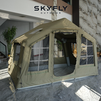 Tente gonflable TC Cloth 7 m² pour le camping, glamping de luxe, imperméable, portable, installation rapide, fournisseur OEM personnalisé