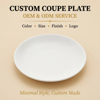 Assiette en mélamine de 7 pouces avec logo personnalisé, écologique, sans BPA, résistante au lave-vaisselle, incassable, pour servir des soupes, des salades et des pâtes