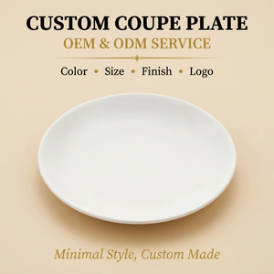 <span class=keywords><strong>Piatto</strong></span> Rotondo in Melamina da 7 Pollici con Logo Personalizzato, Infrangibile, Senza BPA, per Zuppa, Insalata, Pasta, per Ristoranti, Hotel e Catering - Product Image 1