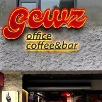 Enseigne personnalisée avec logo au néon, enseigne lumineuse 3d pour entreprise, enseigne personnalisée avec lettres pour enseigne de logo avant de magasin de café-bar