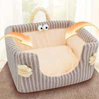 Lit pour animaux de compagnie en peluche chaud et confortable pour chat, chiot, chaton, canapé, coussin, lit pour animaux de compagnie quatre saisons, tapis doux pour chat, lit pour petit chien et chat