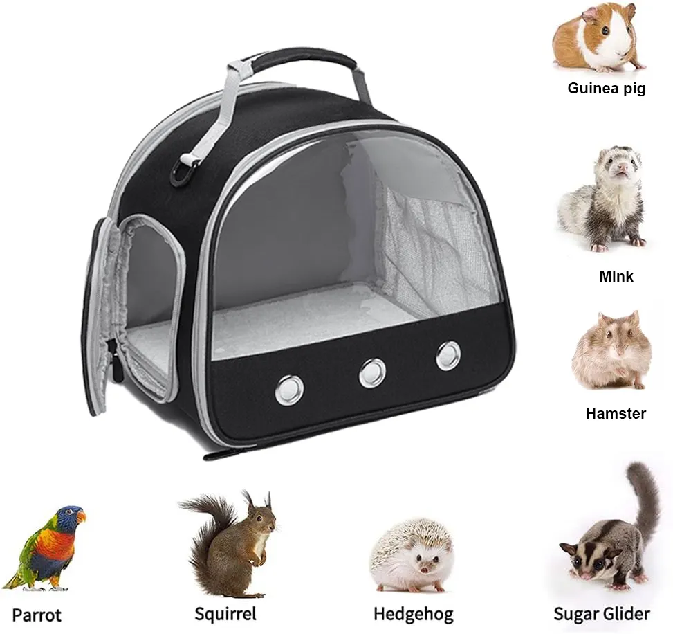 휴대용 고양이 개 슬링 캐리어 파우치 접이식 여행 햄스터 토끼를위한 작은 동물 애완 동물 캐리어 가방
