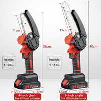 Mini tronçonneuse sans fil 21V en promotion pour la coupe du bois domestique – Scie à chaîne portable compacte