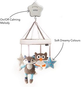 HOT Selling <strong>Musical</strong> <strong>Cot</strong> <strong>Mobile</strong> for Babies with Adjustable Arm to Fit All <strong>Cots</strong> Cute Plush White and Grey Characters - Product Image 4