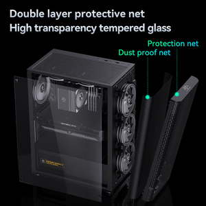 SNOWMAN casing <span class=keywords><strong>Gaming</strong></span> ATX desain baru casing <span class=keywords><strong>PC</strong></span> menara menengah kaca Tempered casing komputer Desktop efek ARGB - Product Image 5