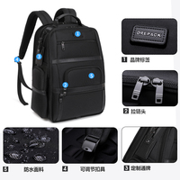Tas Ransel Laptop Taiwan Import 1688 Kasual Bahan Gabungan Gabus dengan USB-Tahan Air Kulit Mikrofiber Tag Bagasi Lepas Pasang di Bagian Depan