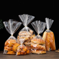 Sac en plastique transparent transparent auto-adhésif OPP imprimé personnalisé sac à pain en cellophane transparent