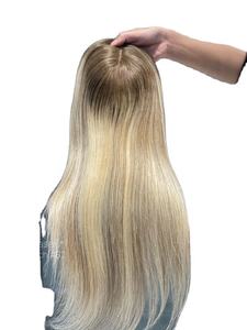 พร้อมส่งผมปิดด้านบนด้วยผ้าไหมฐานผมคนยุโรป16นิ้วไฮไลท์และสี Ombre # B2 - Product Image 2